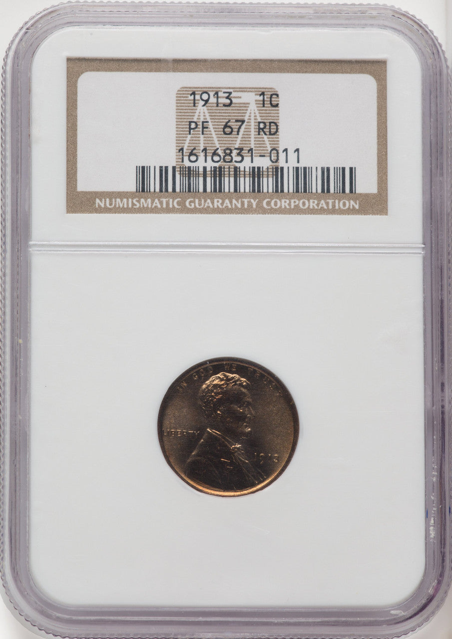 1913 1C RD Proof Lincoln Cent NGC PR67