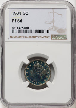 1904 5C Proof Liberty Nickel NGC PR66