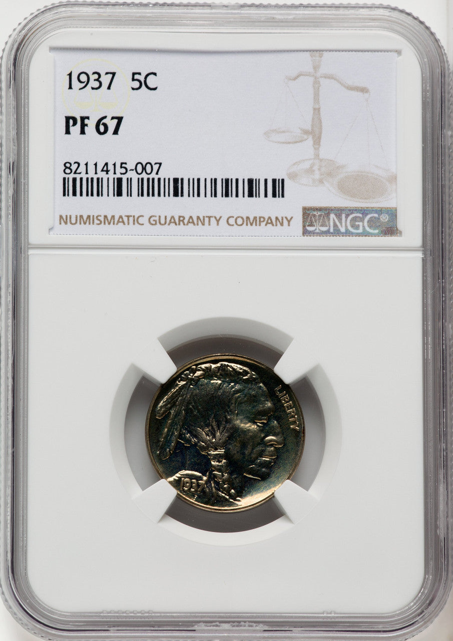 1937 5C Proof Buffalo Nickel NGC PR67 (519724004)