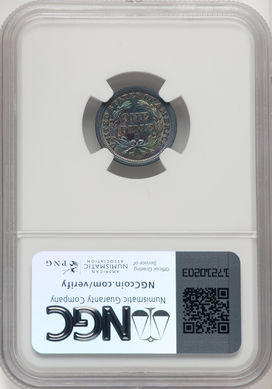 1857-O 10C Seated Dime NGC MS64+