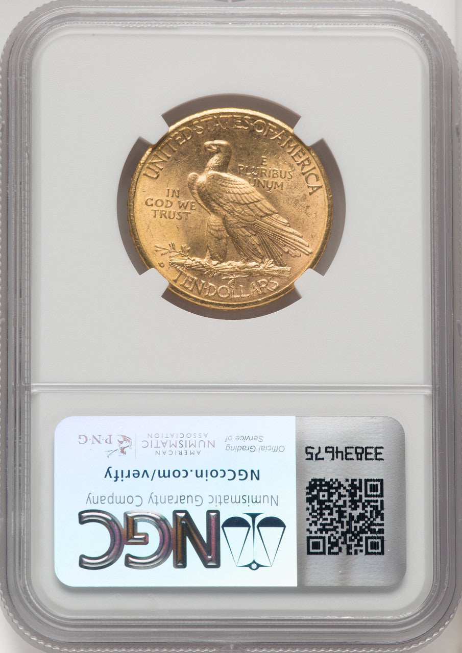1910-D $10 Indian Eagle NGC MS63 (171439112)