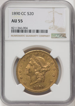 1890-CC $20 Liberty Double Eagle NGC AU55 (572216089)