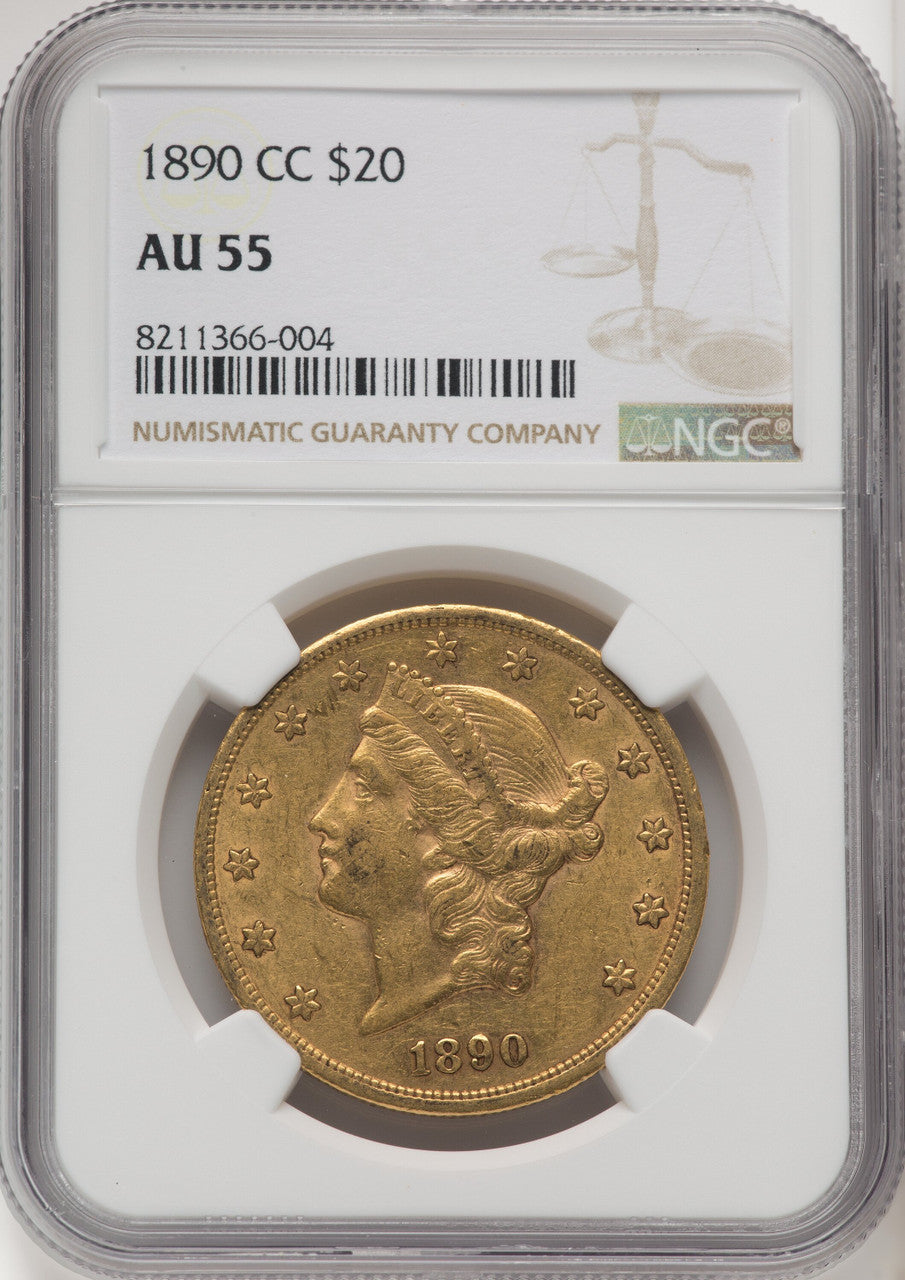 1890-CC $20 Liberty Double Eagle NGC AU55 (572216089)
