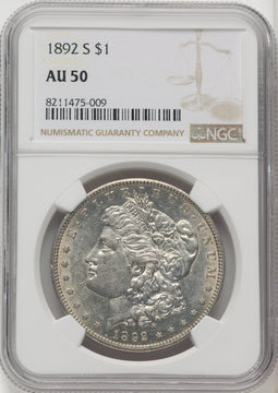 1892-S Morgan Dollar NGC AU50
