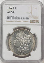 1892-S Morgan Dollar NGC AU50