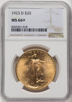 1923-D $20 Saint-Gaudens Double Eagle NGC MS66+ (766888032)