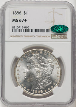 1886 CAC Morgan Dollar NGC MS67+