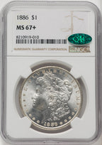 1886 CAC Morgan Dollar NGC MS67+