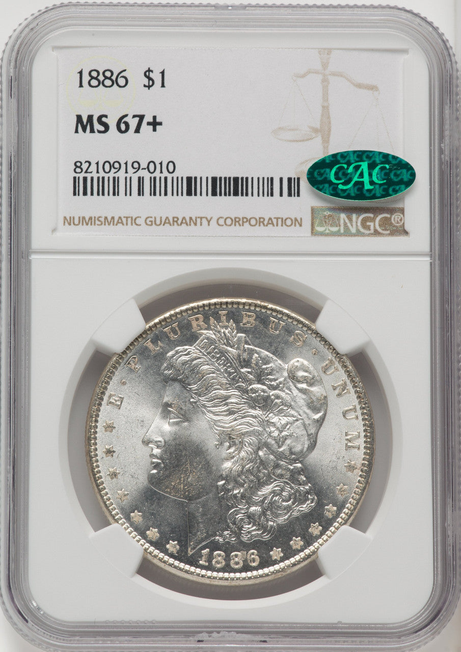 1886 CAC Morgan Dollar NGC MS67+