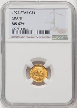 1922 G$1 Grant With Star Commemorative Gold NGC MS67+ (765818007)