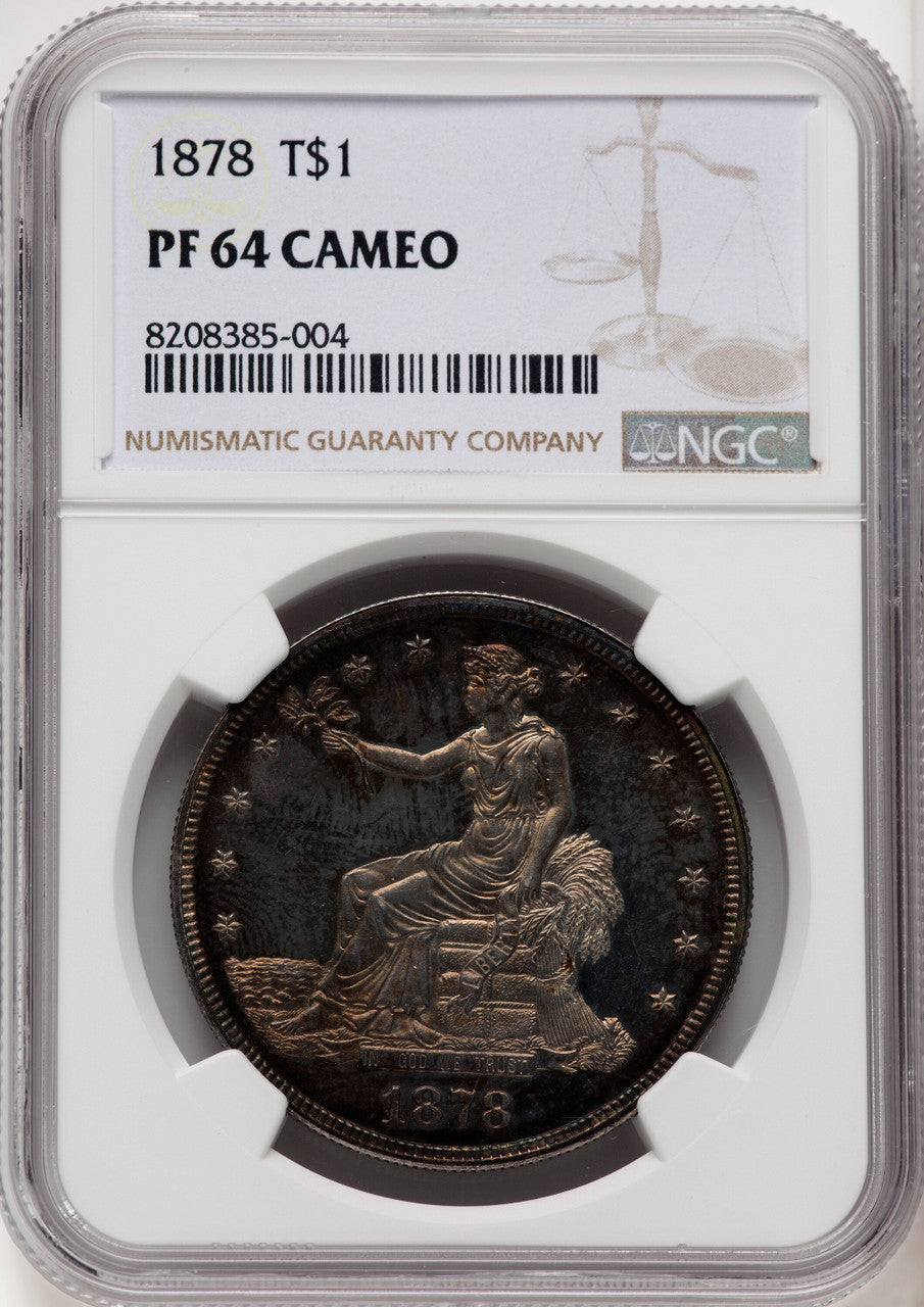 1878 T$1 CA Proof Trade Dollar NGC PR64