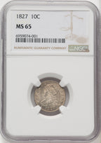 1827 10C Bust Dime NGC MS65 (769226009)