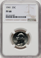 1941 25C Proof Washington Quarter NGC PR68 (771105005)