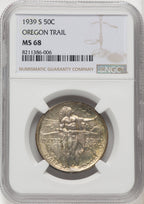 1939-S 50C Oregon Commemorative Silver NGC MS68 (766685009)