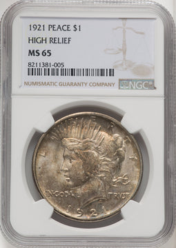 1921 Peace Dollar NGC MS65 (769235047)