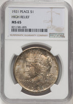 1921 Peace Dollar NGC MS65 (769235047)