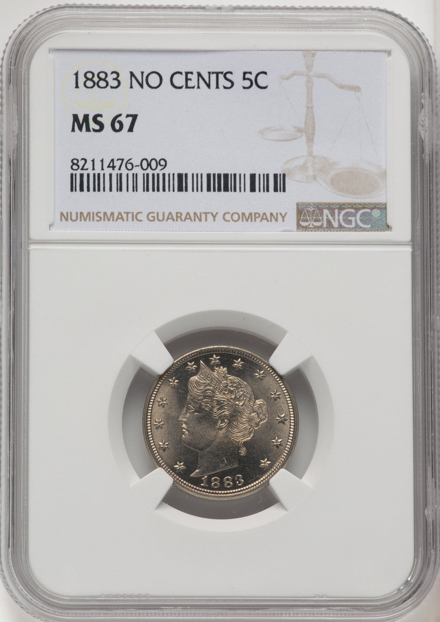 1883 5C NO CENTS Liberty Nickel NGC MS67 (769505004)