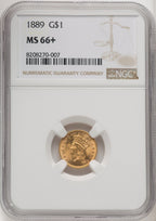 1889 G$1 Gold Dollar NGC MS66+