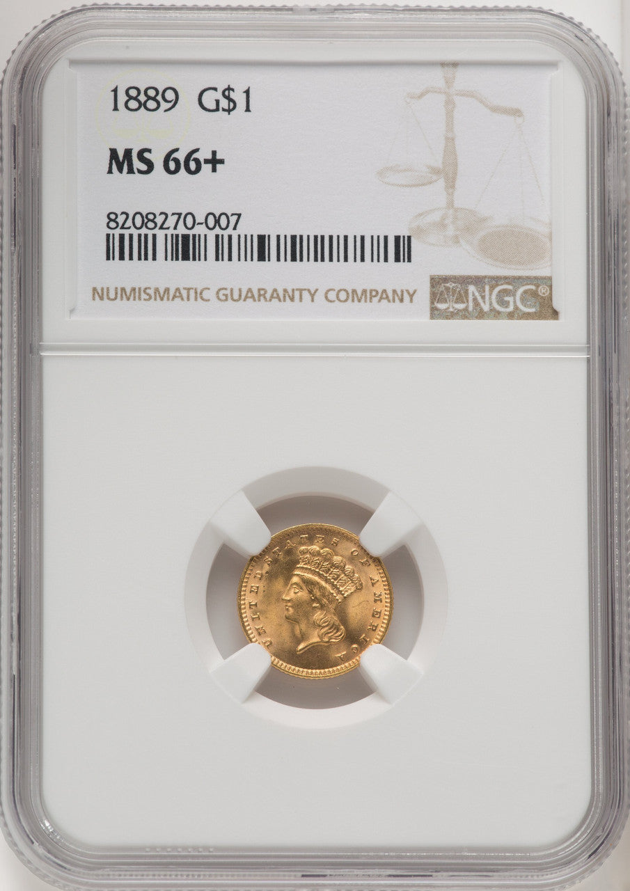 1889 G$1 Gold Dollar NGC MS66+