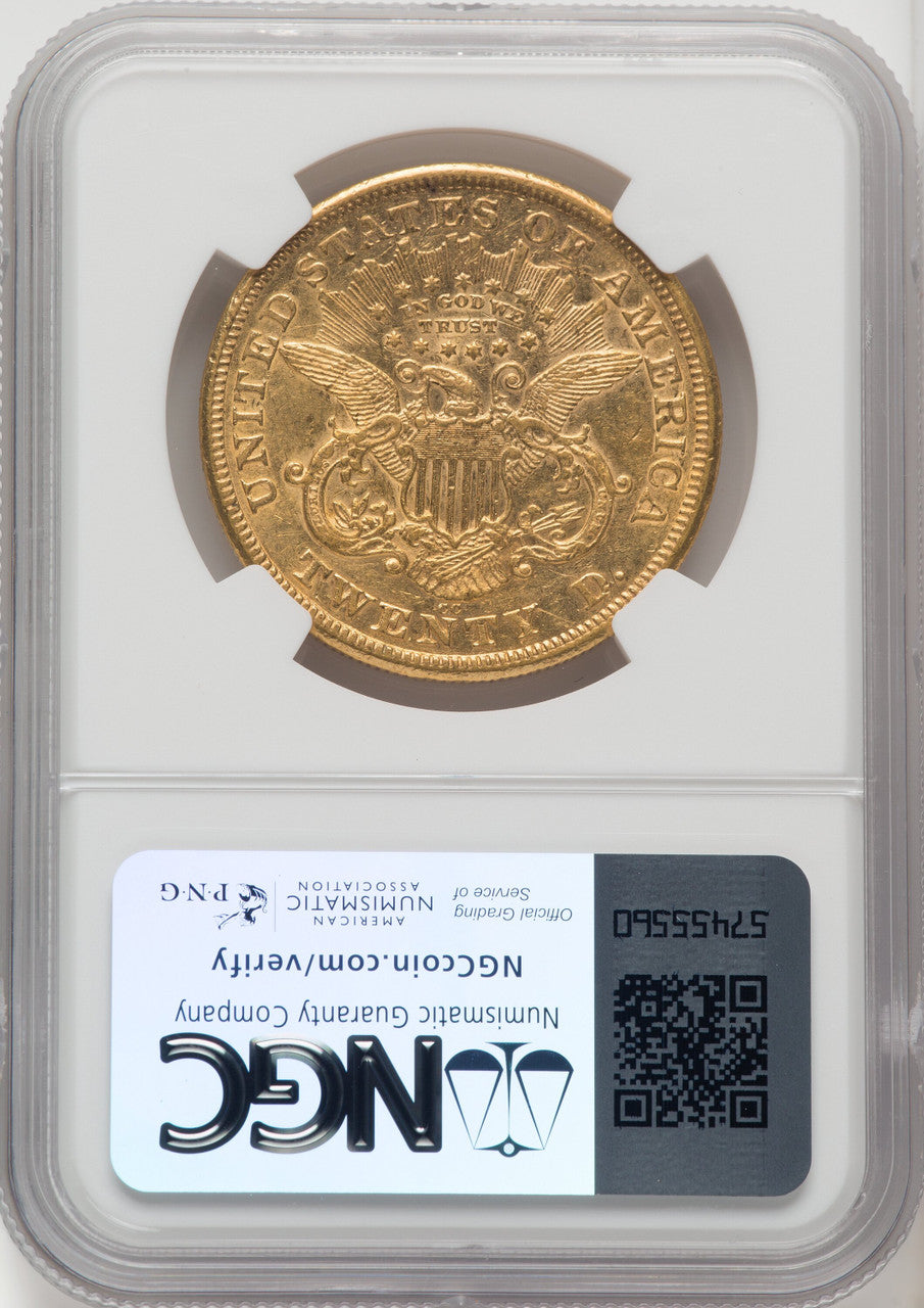 1875-CC $20 Liberty Double Eagle NGC AU55 (771307002)
