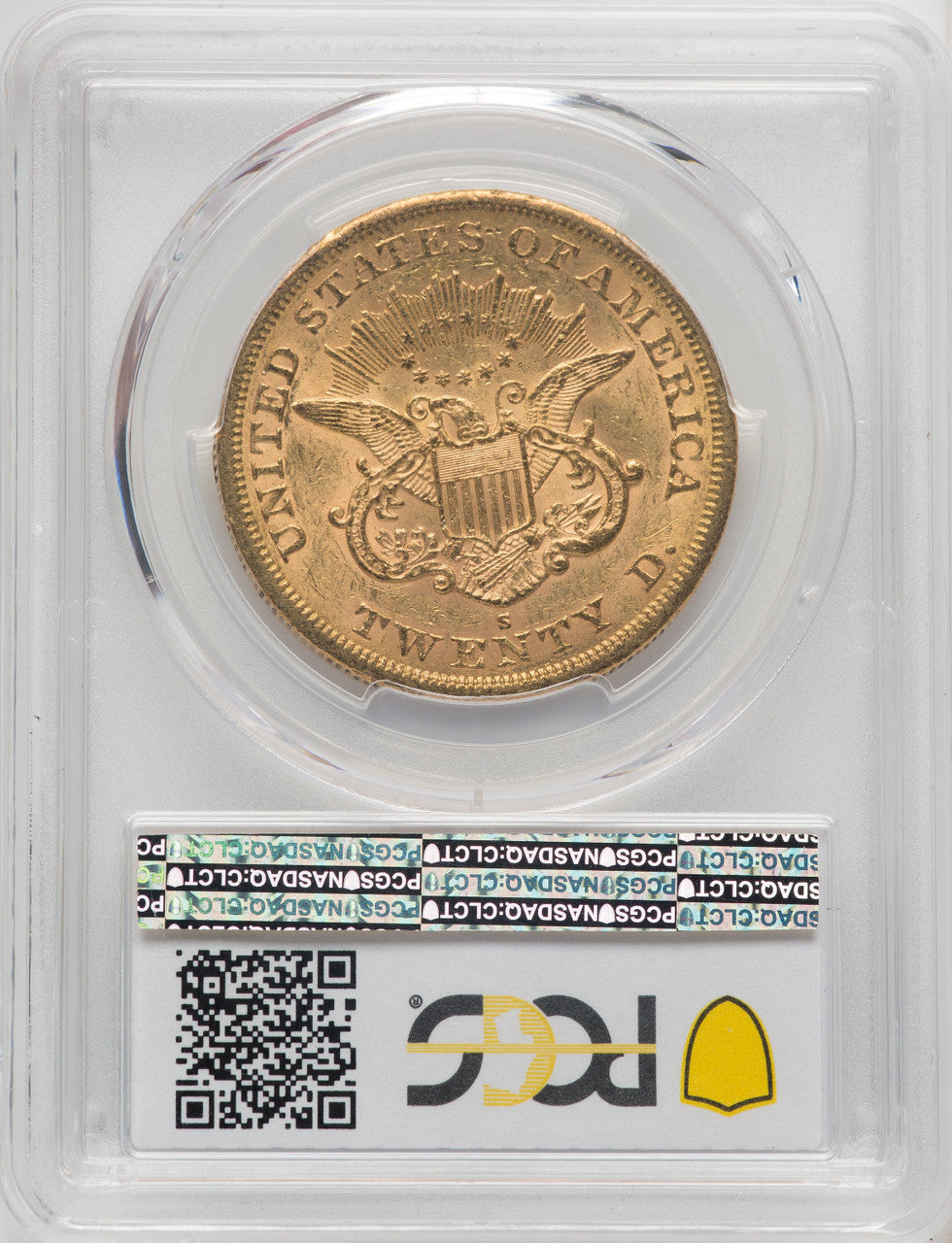 1864-S $20 Liberty Double Eagle PCGS MS61 (771301001)