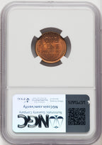 1954 1C RD Lincoln Cent NGC MS67 (767614006)