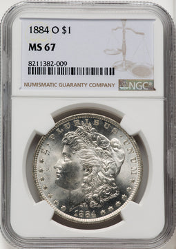 1884-O Morgan Dollar NGC MS67