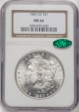 1883-CC CAC Morgan Dollar NGC MS66