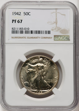 1942 50C Proof Walking Liberty Half Dollar NGC PR67 (771672014)