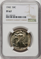 1942 50C Proof Walking Liberty Half Dollar NGC PR67 (771672014)