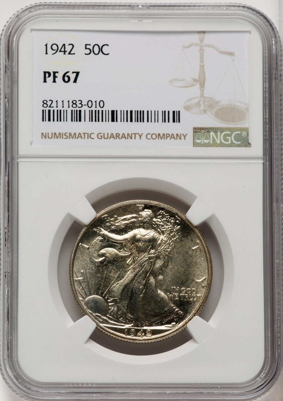 1942 50C Proof Walking Liberty Half Dollar NGC PR67 (771672014)