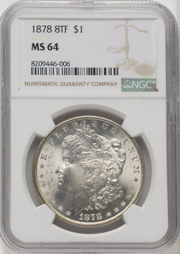 1878 8TF Morgan Dollar NGC MS64 (771675004)