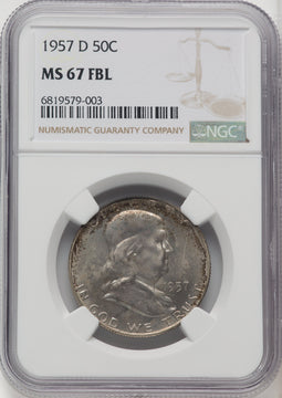 1957-D 50C FL Franklin Half Dollar NGC MS67 (771672015)