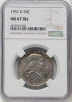 1957-D 50C FL Franklin Half Dollar NGC MS67 (771672015)