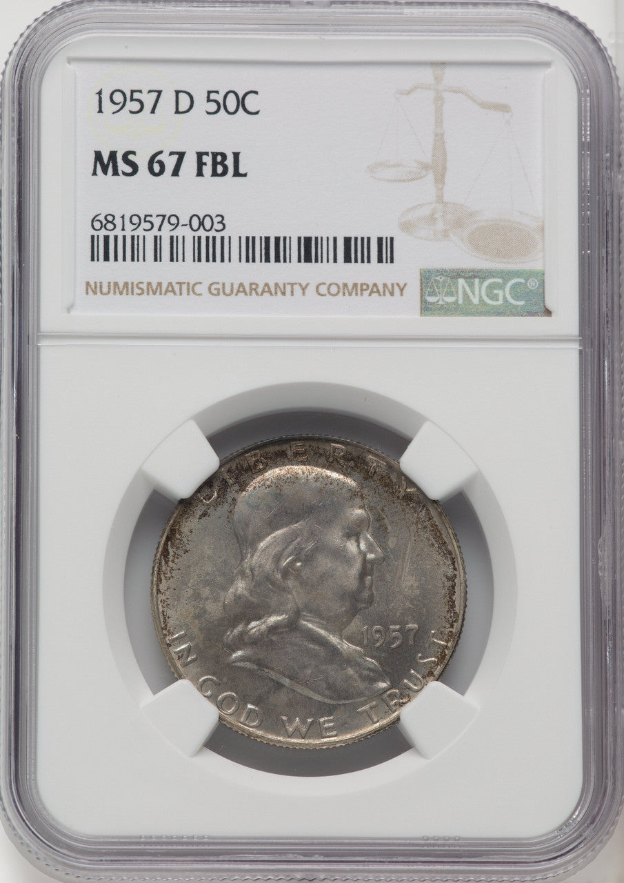 1957-D 50C FL Franklin Half Dollar NGC MS67 (771672015)