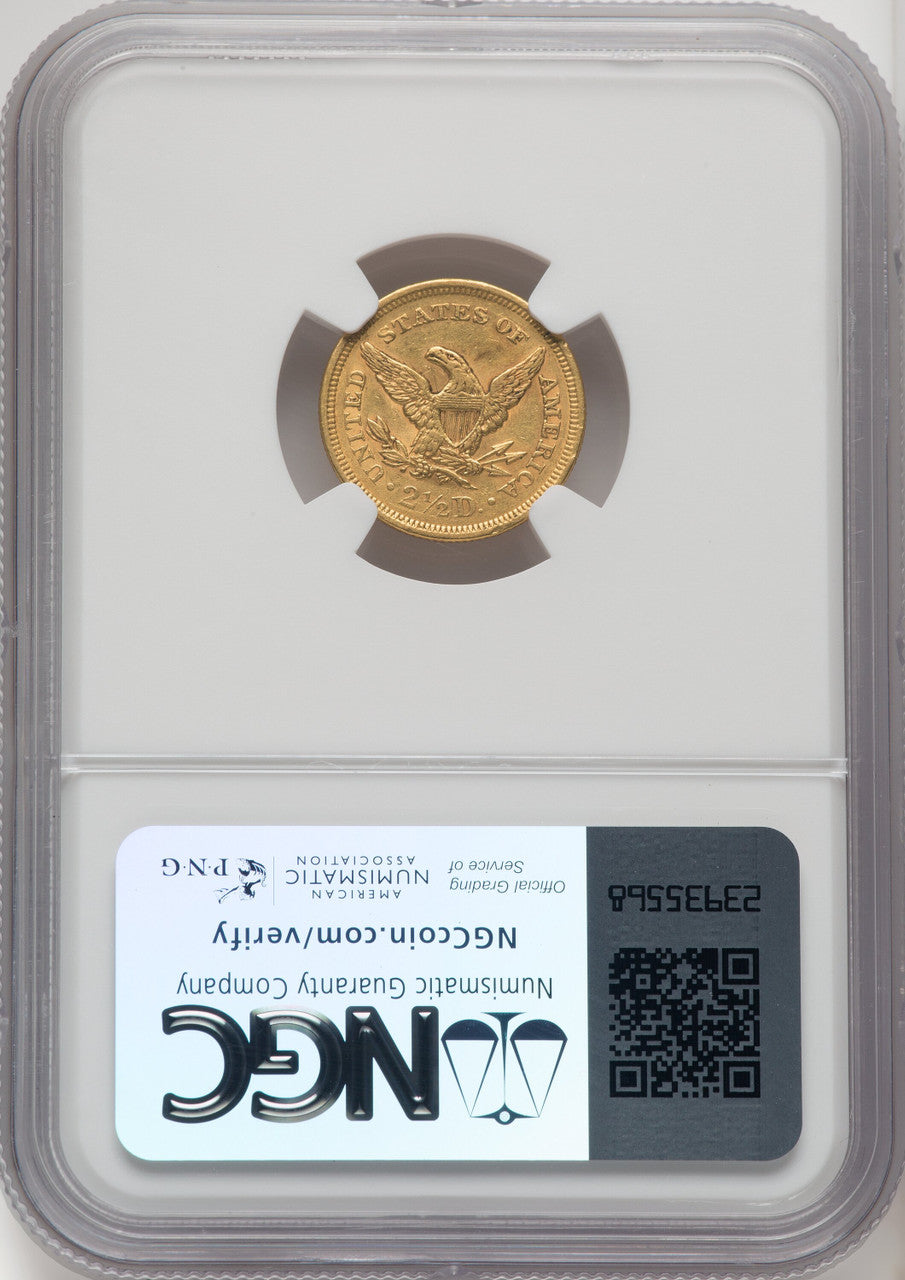 1852 $2.50 Liberty Quarter Eagle NGC AU58 (771656070)