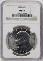 1972-D $1 Eisenhower Dollar NGC MS67 (771656057)