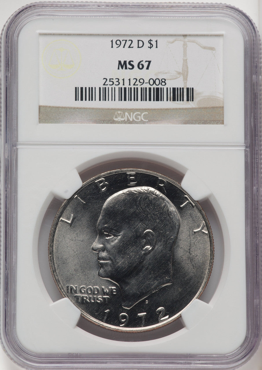 1972-D $1 Eisenhower Dollar NGC MS67 (771656057)