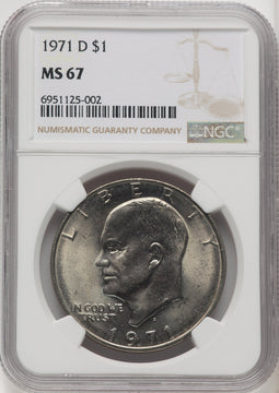 1971-D $1 Eisenhower Dollar NGC MS67 (771656056)