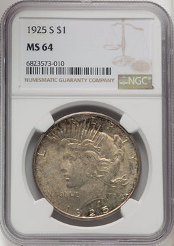 1925-S Peace Dollar NGC MS64 (771656051)