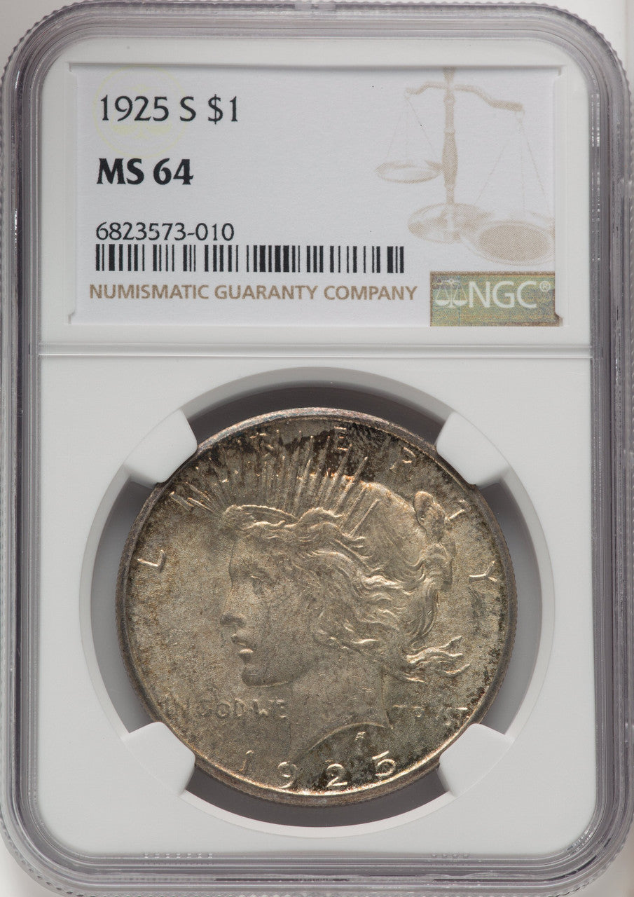 1925-S Peace Dollar NGC MS64 (771656051)