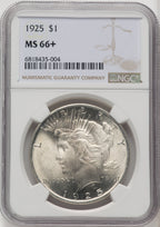 1925 Peace Dollar NGC MS66+
