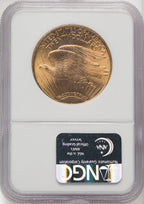 1922 $20 Saint-Gaudens Double Eagle NGC MS66 (771813007)