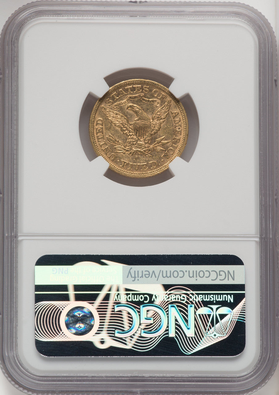 1870-S $5 Liberty Half Eagle NGC AU58 (771813020)