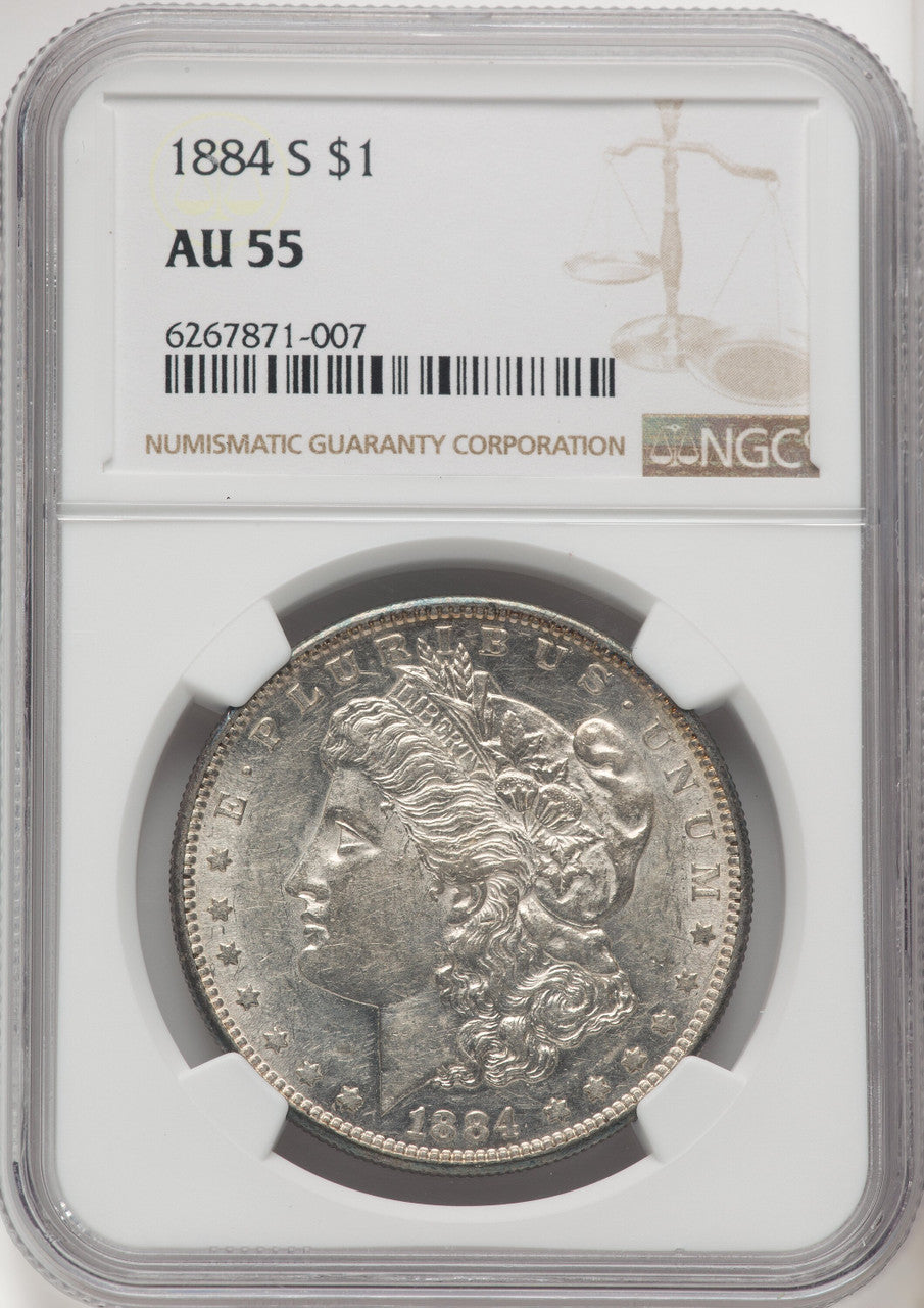 1884-S Morgan Dollar NGC AU55 (771656024)