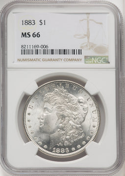 1883 Morgan Dollar NGC MS66