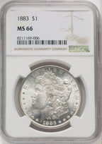 1883 Morgan Dollar NGC MS66