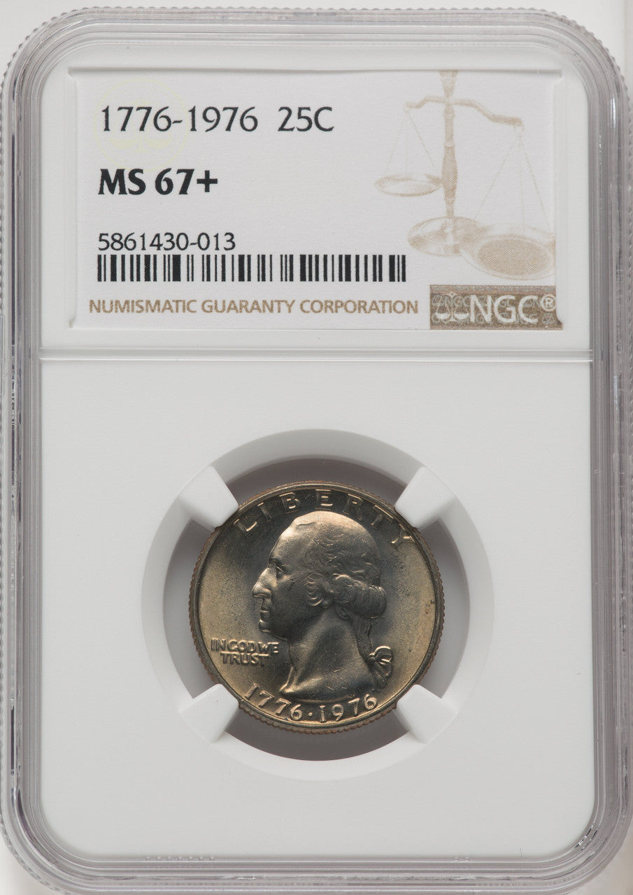 1976 25C CLAD Washington Quarter NGC MS67+