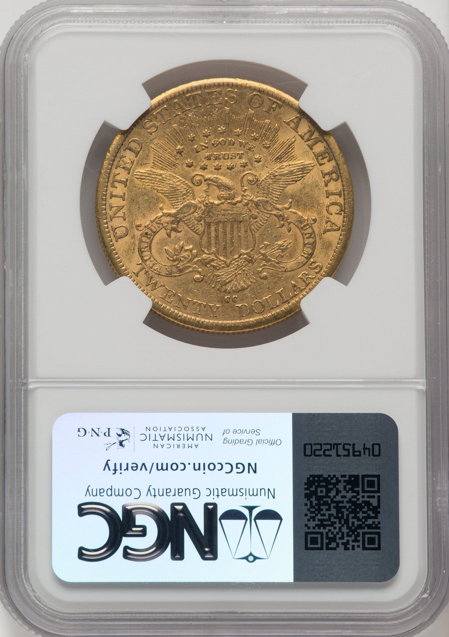 1883-CC $20 Liberty Double Eagle NGC AU58 (771813027)