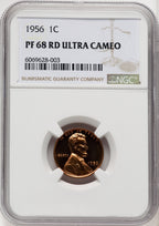 1956 1C Proof Lincoln Cent NGC PR68